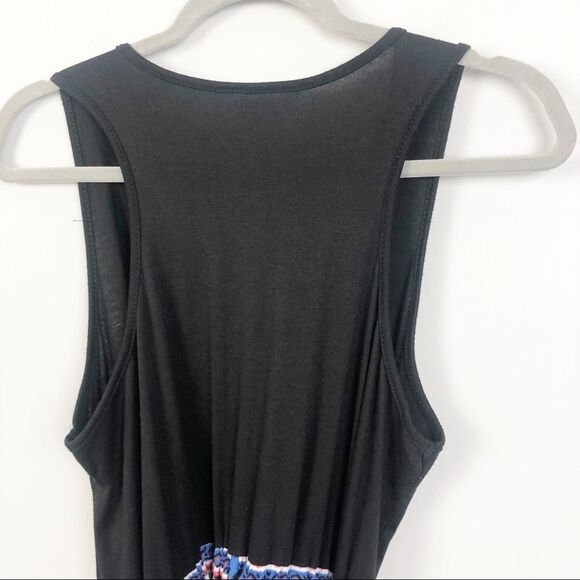 CHARMING CHARLIE | Black Red White & Blue Aztec Print Dress Women’s Size Large - Picture 7 of 7